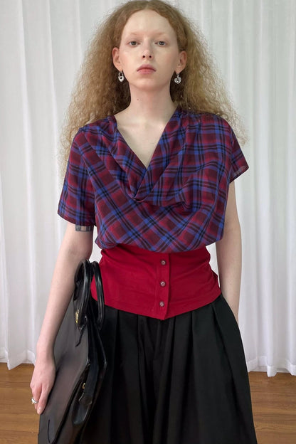 Plaid Short Sleeve Shirt
