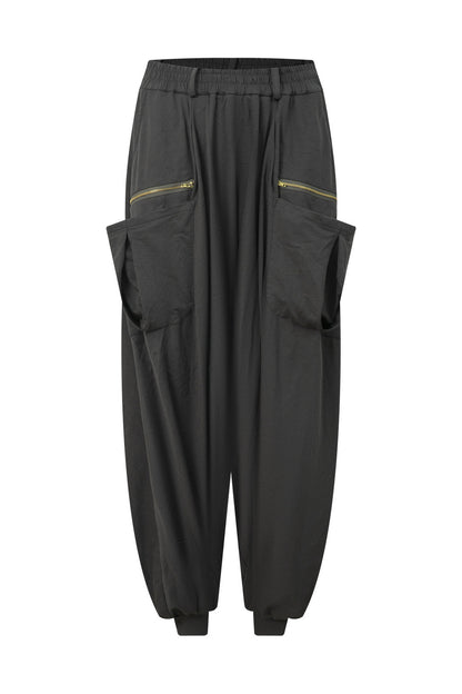 Low-Crotch Harem Cuffed Pants