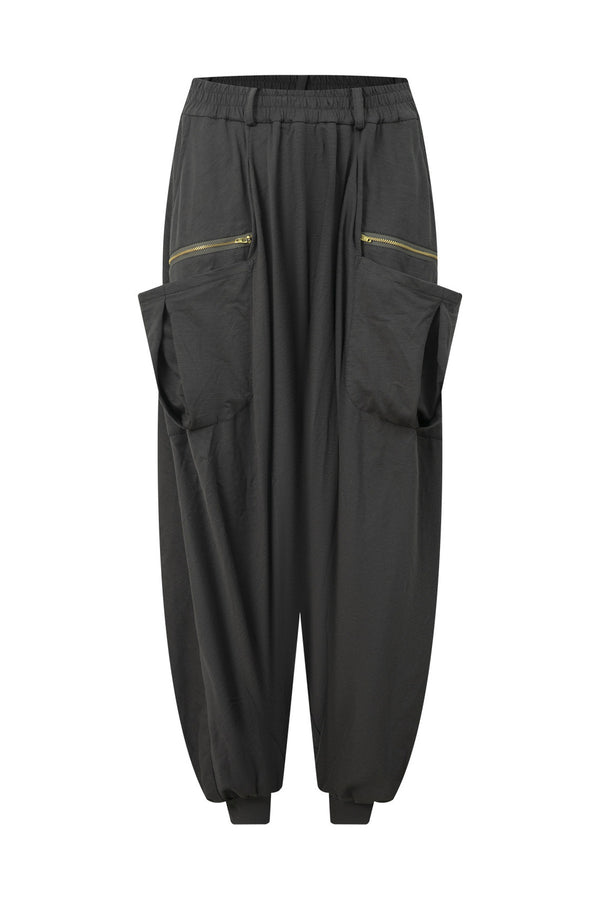 Low-Crotch Harem Cuffed Pants