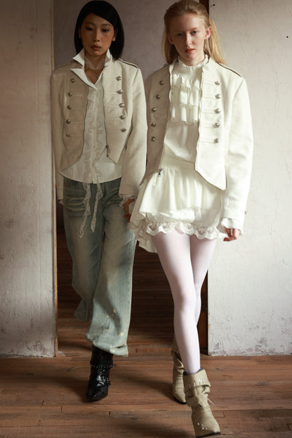 Napoleon Metal Button Suede Jacket