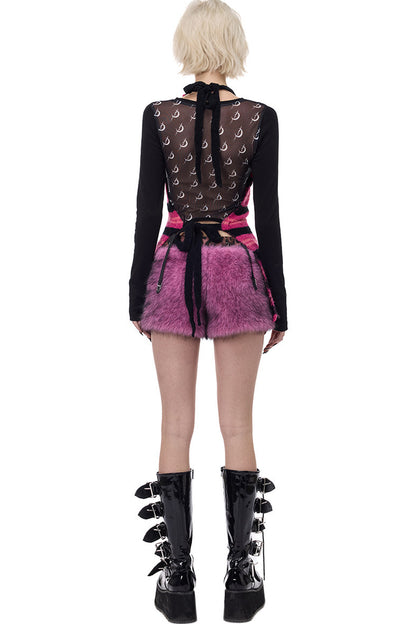 Punk Patchwork Knitted Hooded Sweater Dress