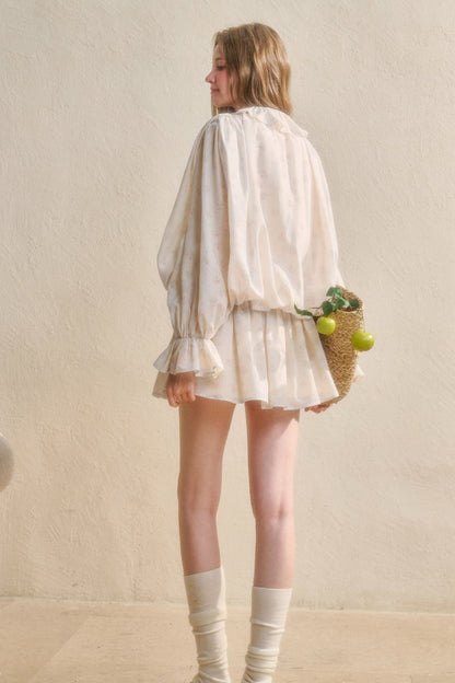 Floral Ruffle Shirt Dress