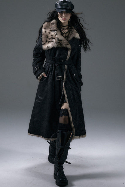 Reversible Suede Leopard Fur Coat