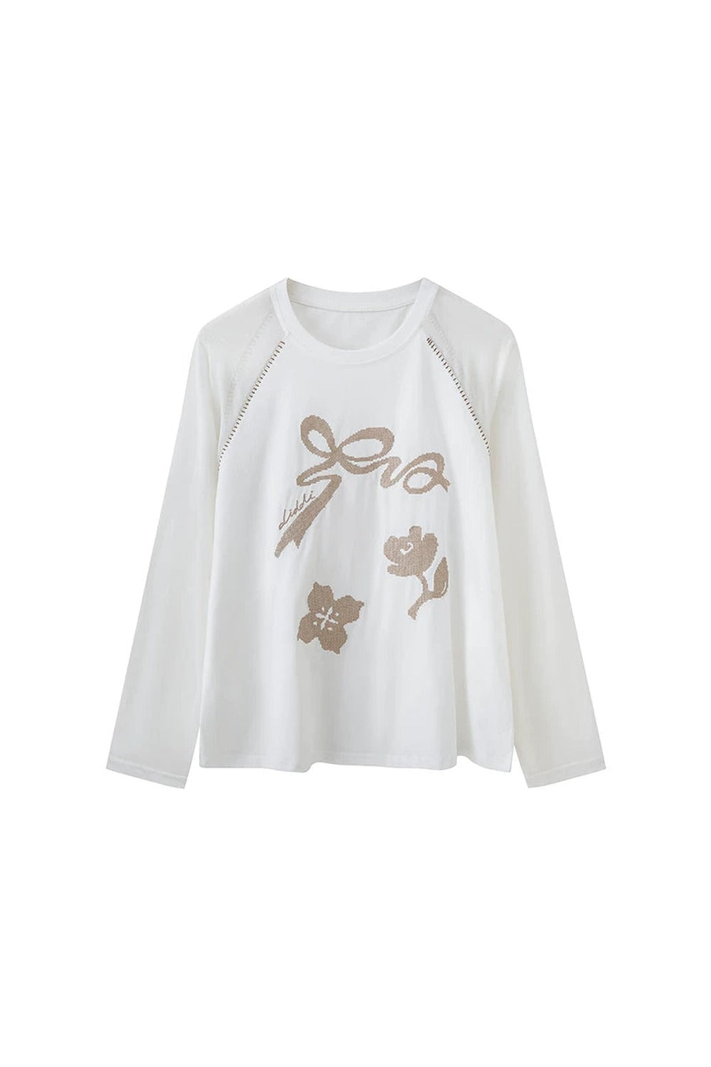 Bowknot Floral Long Sleeve Top