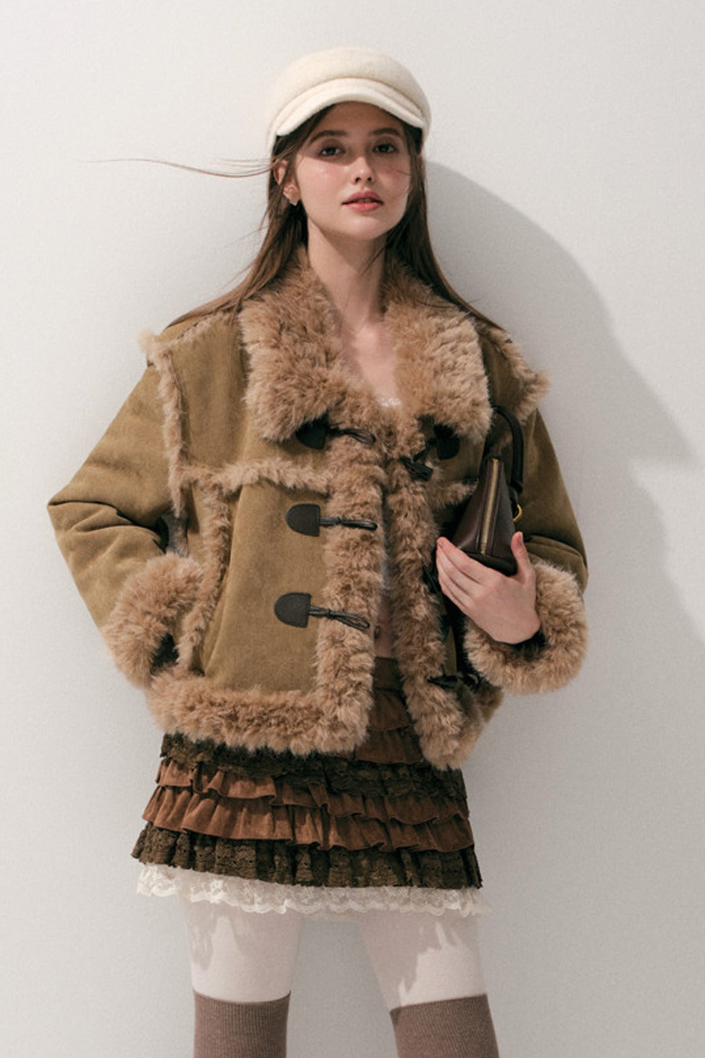 Caramel Eco-Fur Coat