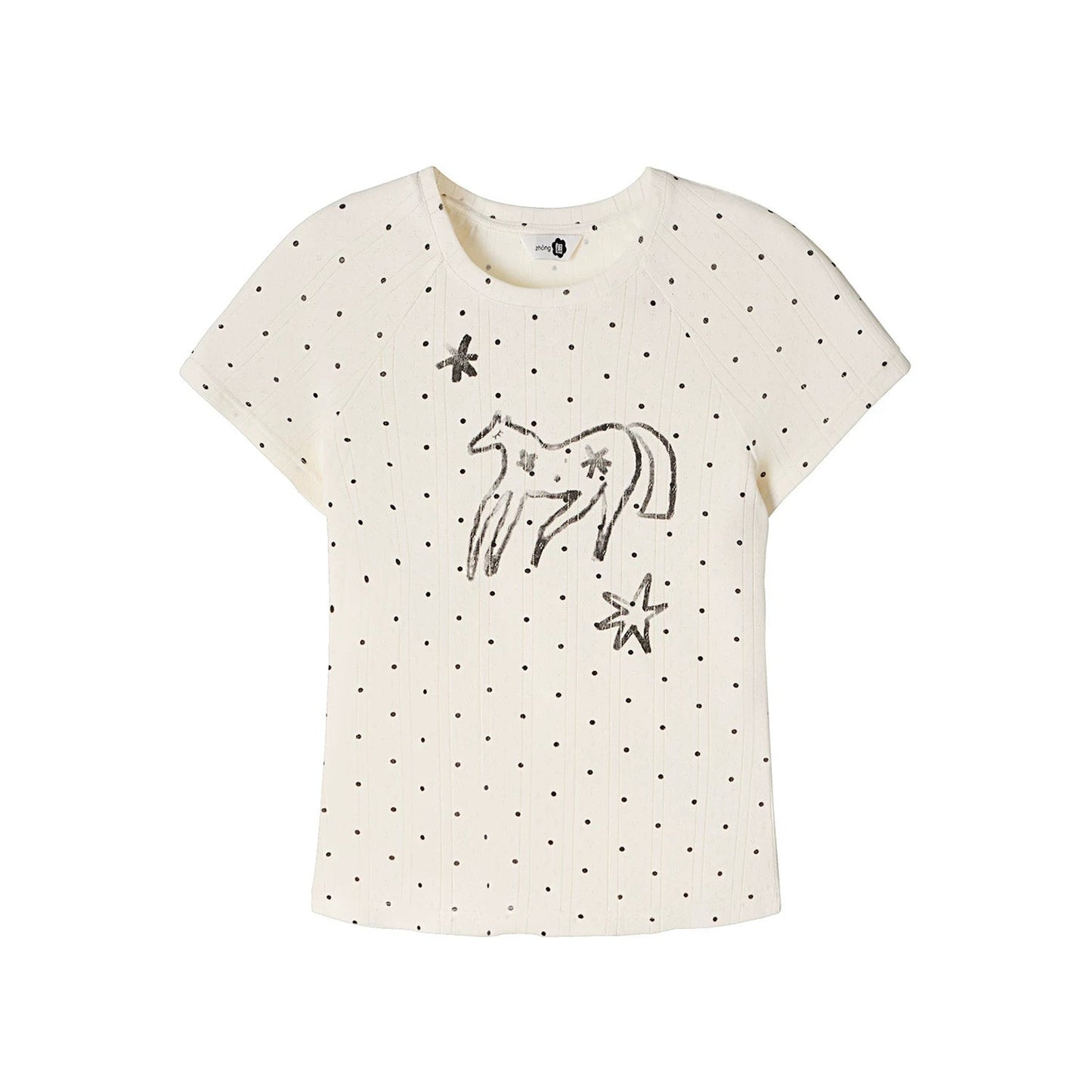 Starburst Polka Dot Raglan T-Shirt
