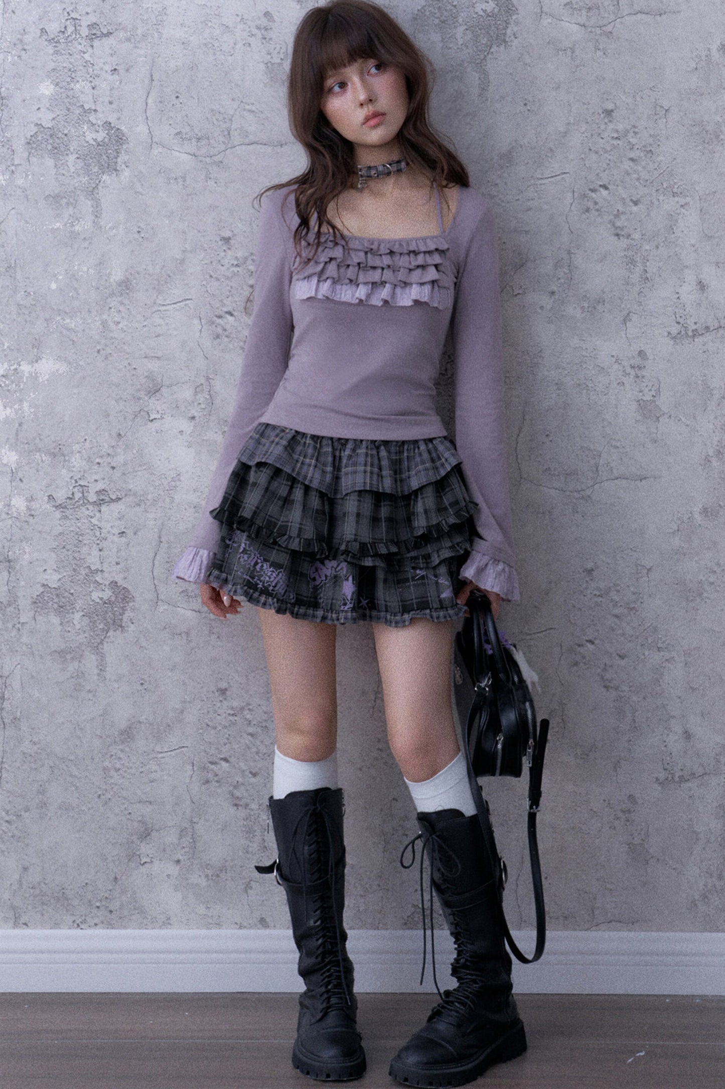 Light Purple Ruffled Top
