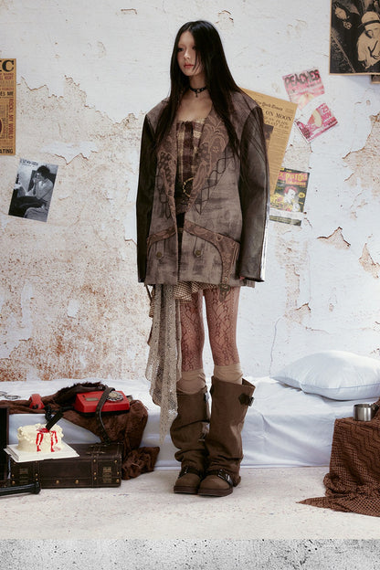 Retro Lace Bow Blazer