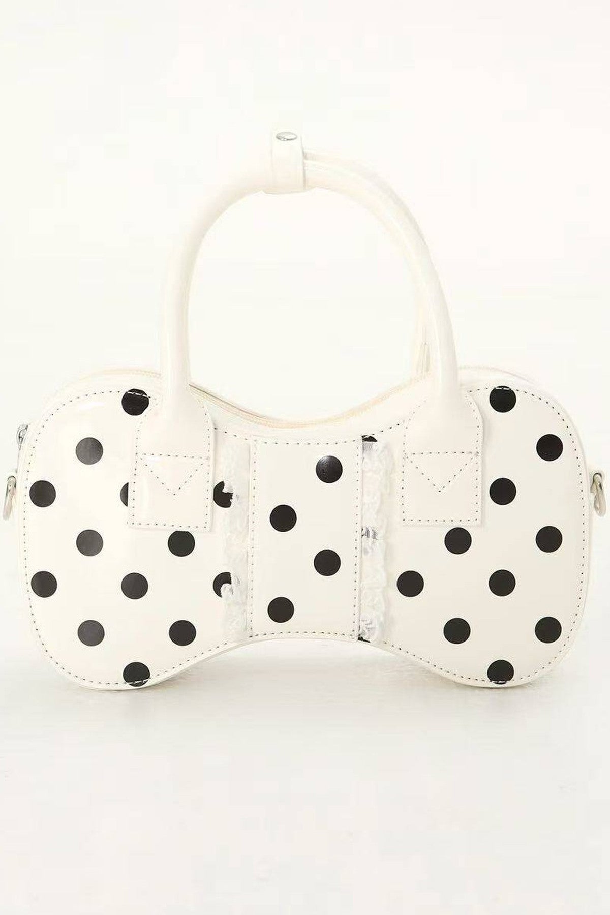 Polka Dot Bow Lace Handbag
