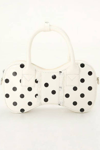Polka Dot Bow Lace Handbag