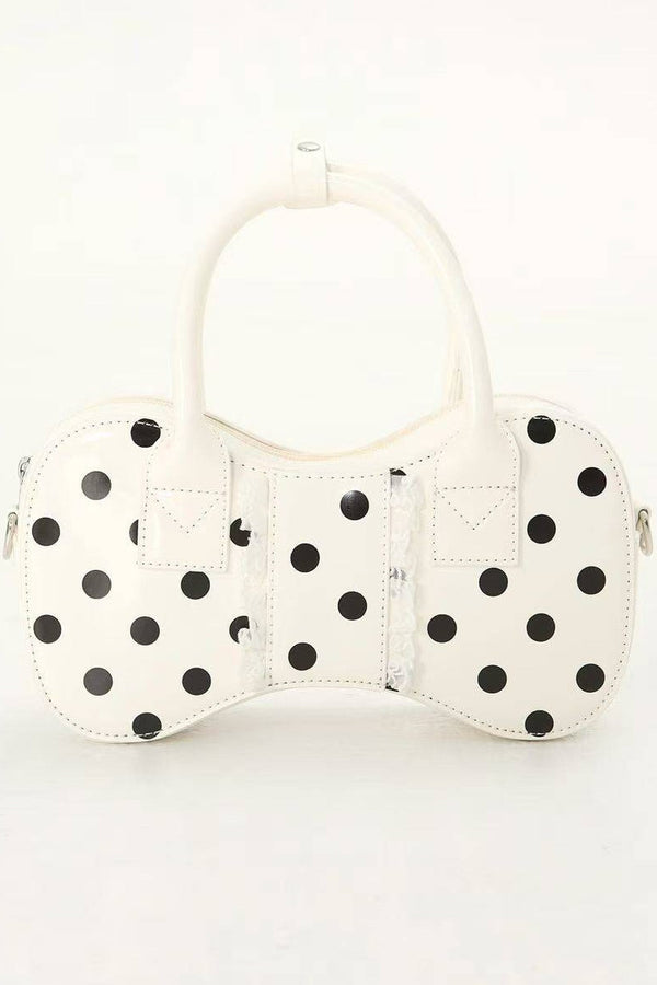 Polka Dot Bow Lace Handbag