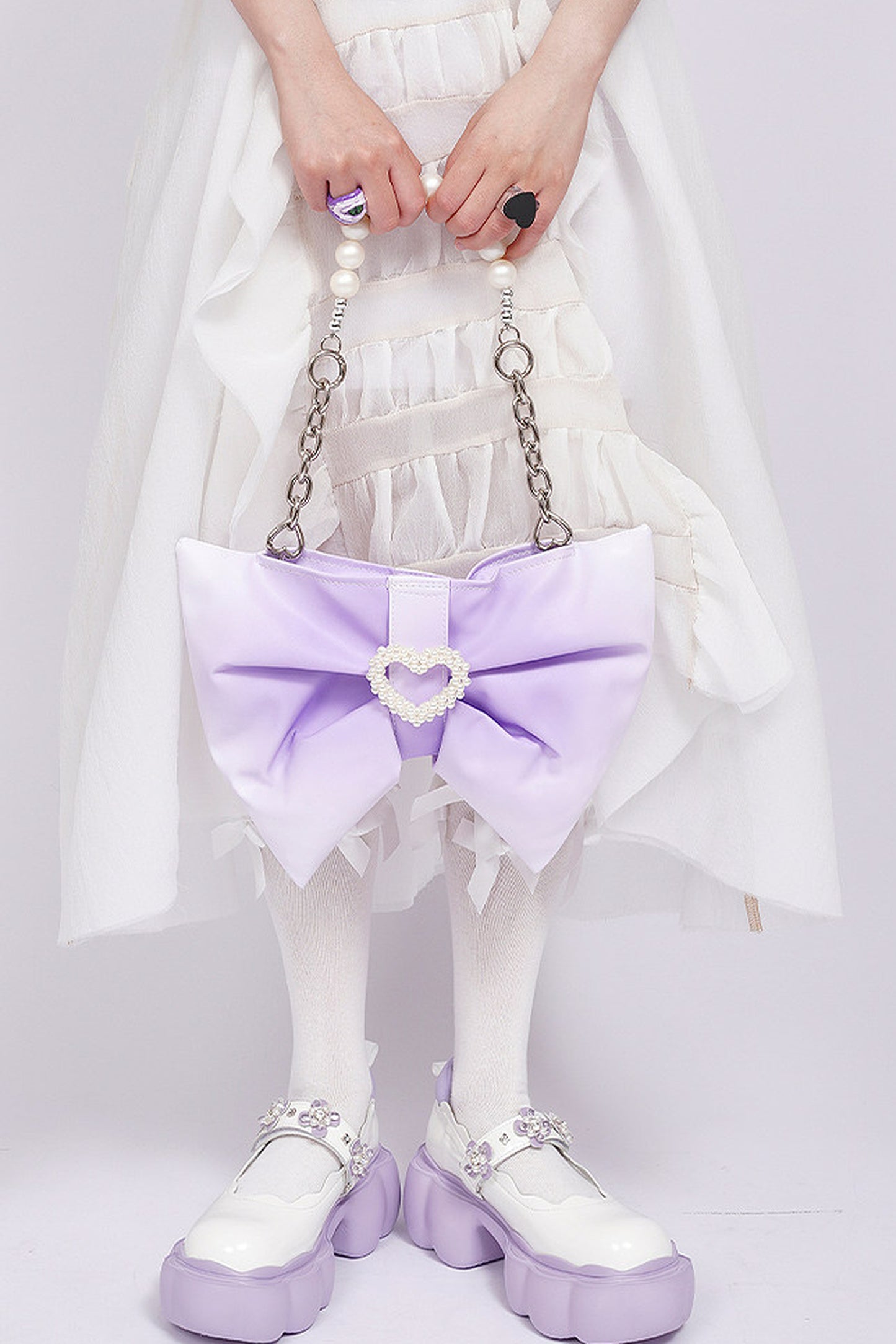 Gradient Bowknot Shoulder Bag