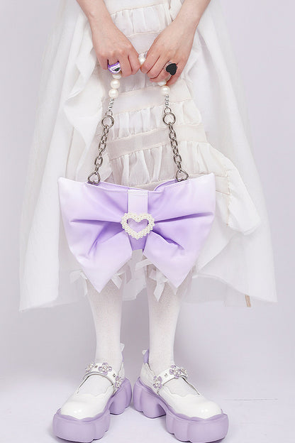 Gradient Bowknot Shoulder Bag