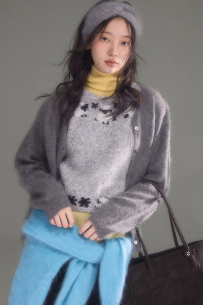 Sheep Jacquard Knitted Sweater Vest