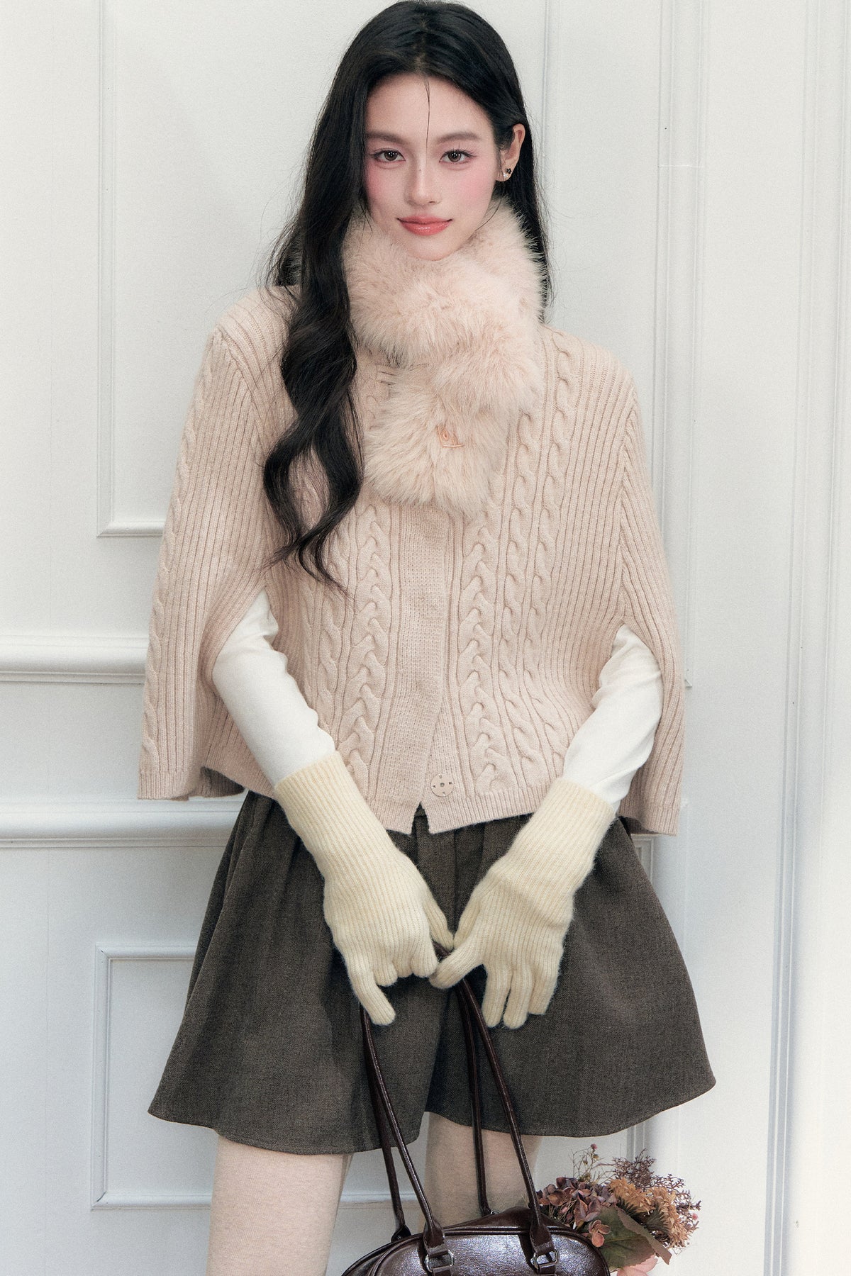 Short Faux Fur Scarf