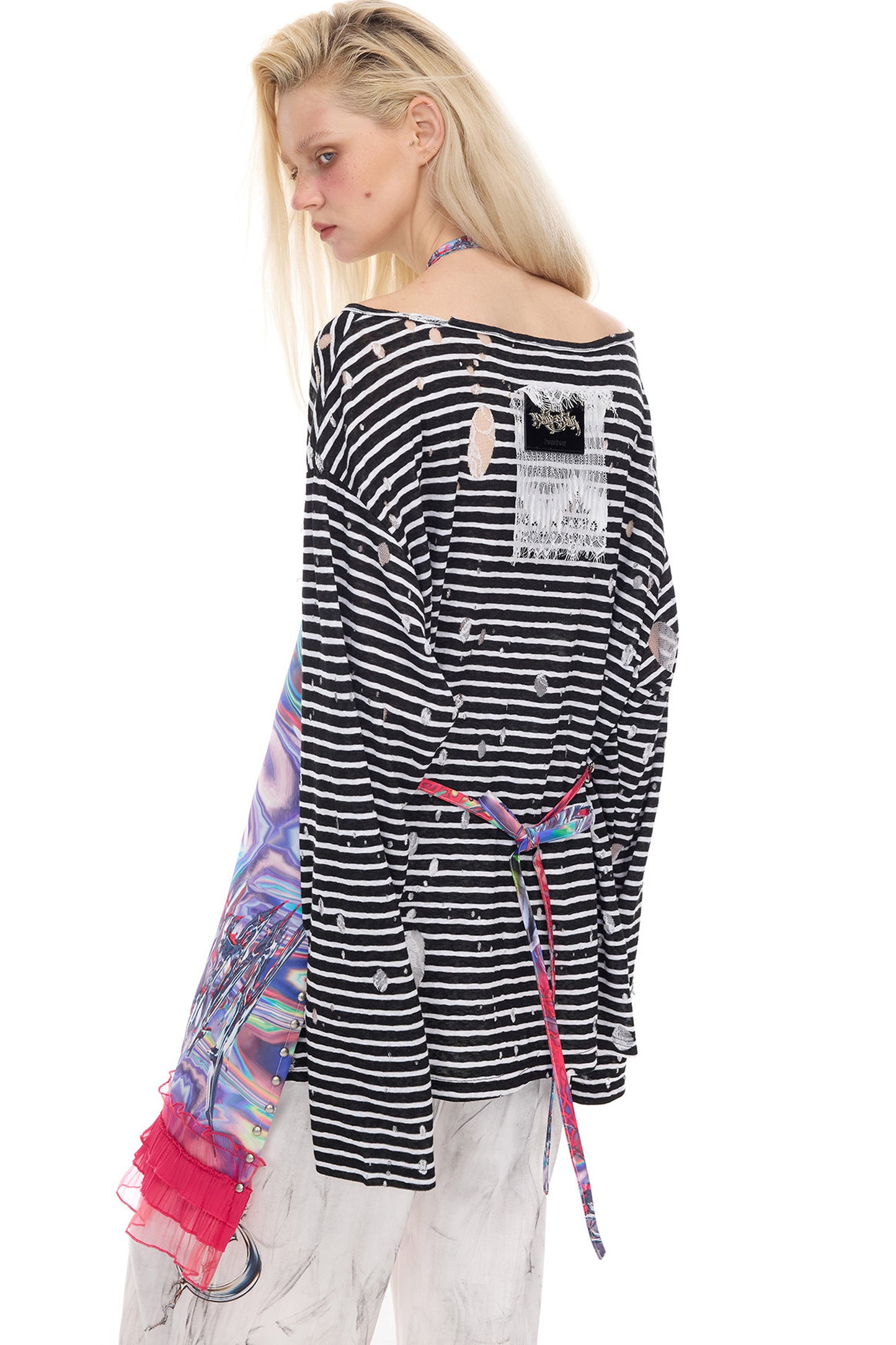 Horned Frog Lace-Up Rivet Lace Apron