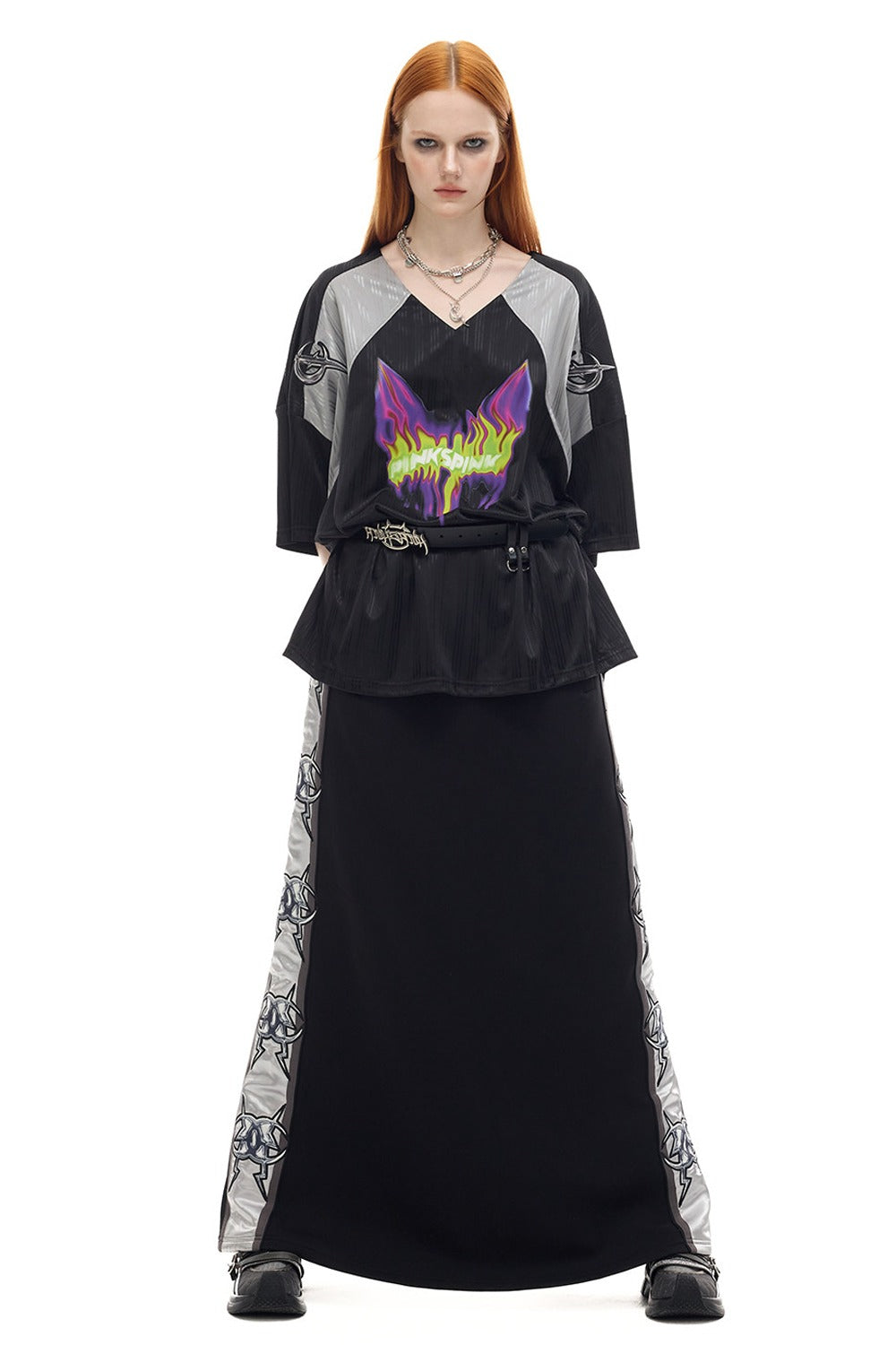 Y2K A-Line Midi Skirt