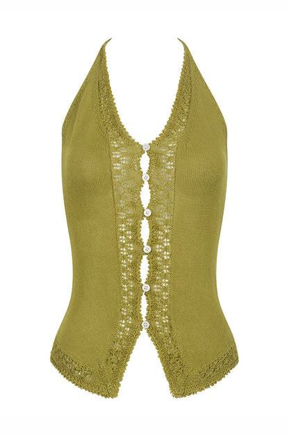 Spicy Crochet Knit Halter Vest
