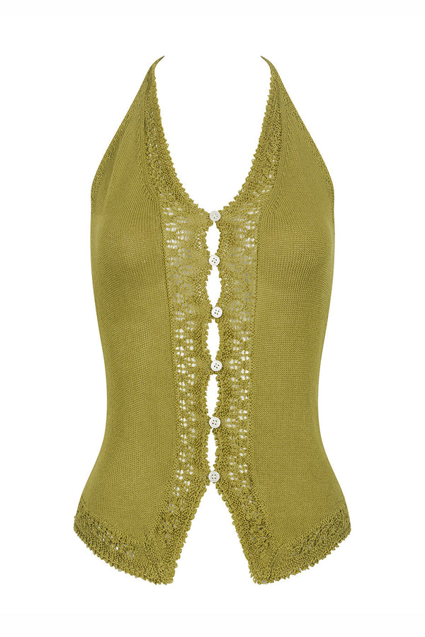 Spicy Crochet Knit Halter Vest