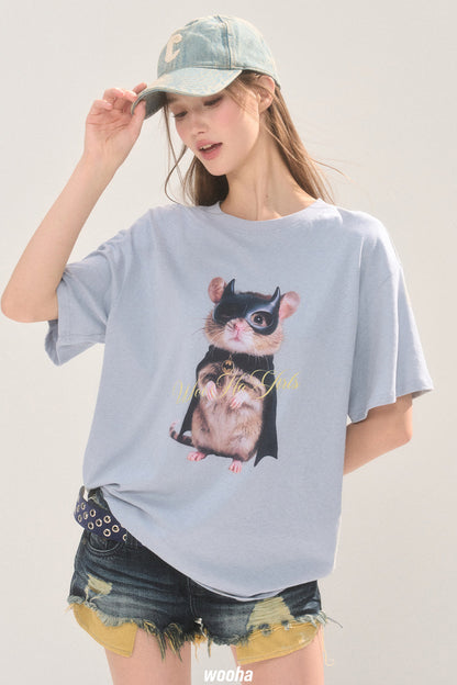 Animal Print Cotton T-Shirt