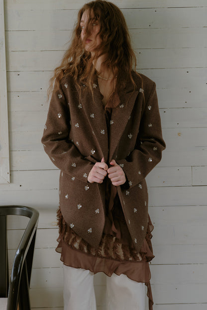 Beaded Woolen Blazer