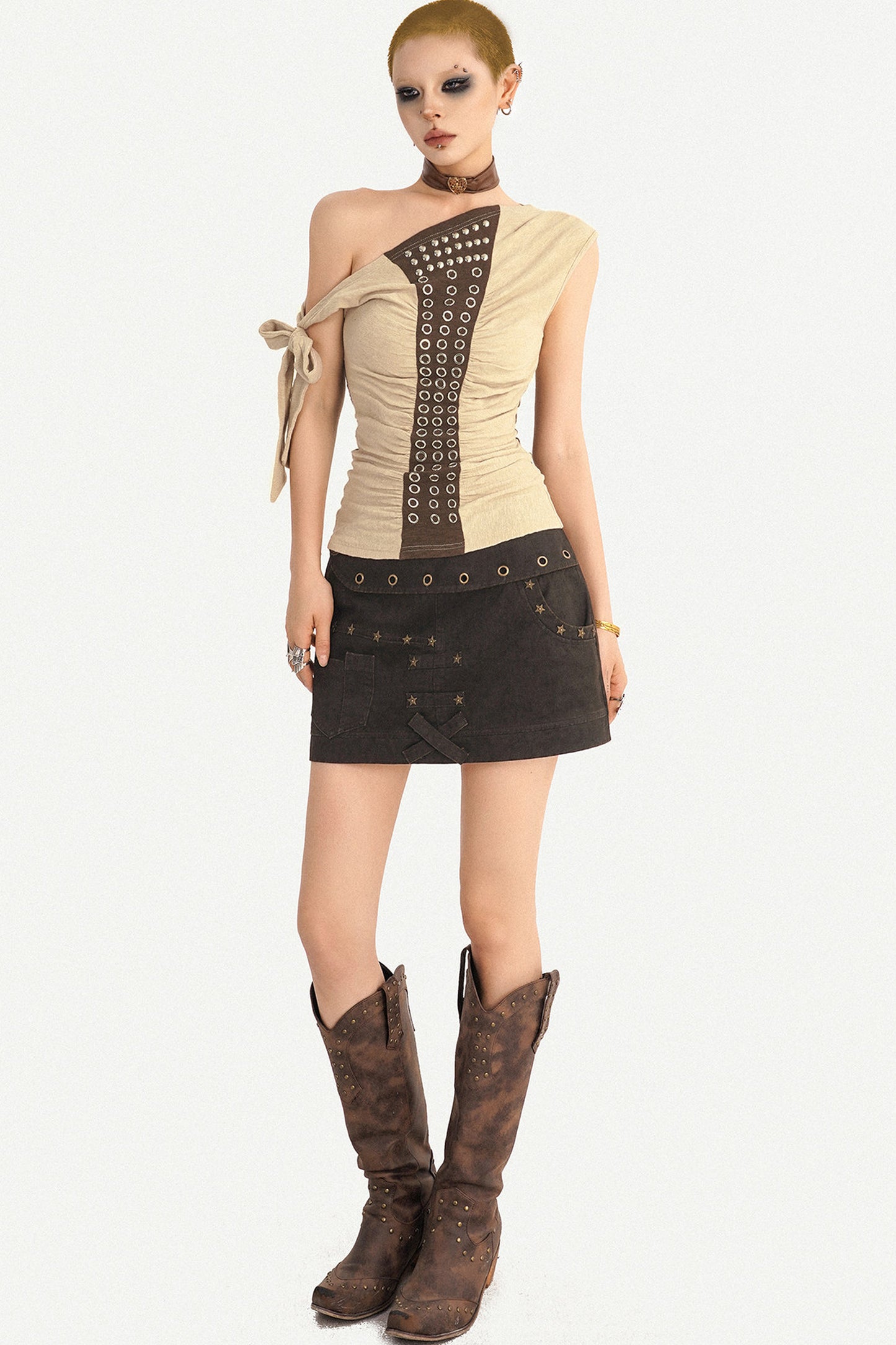 Off-Shoulder Tie-Up Top