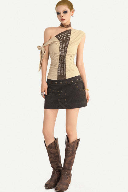 Off-Shoulder Tie-Up Top
