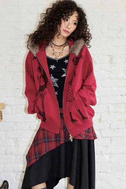 Karierter Patchwork-A-Linien-Rock