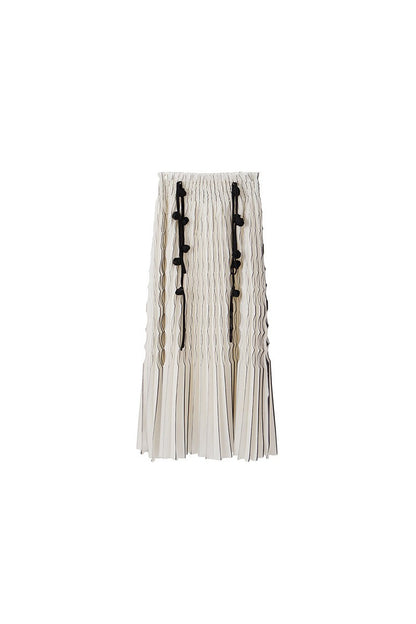 Handmade Rose Pleated Skirt Dress