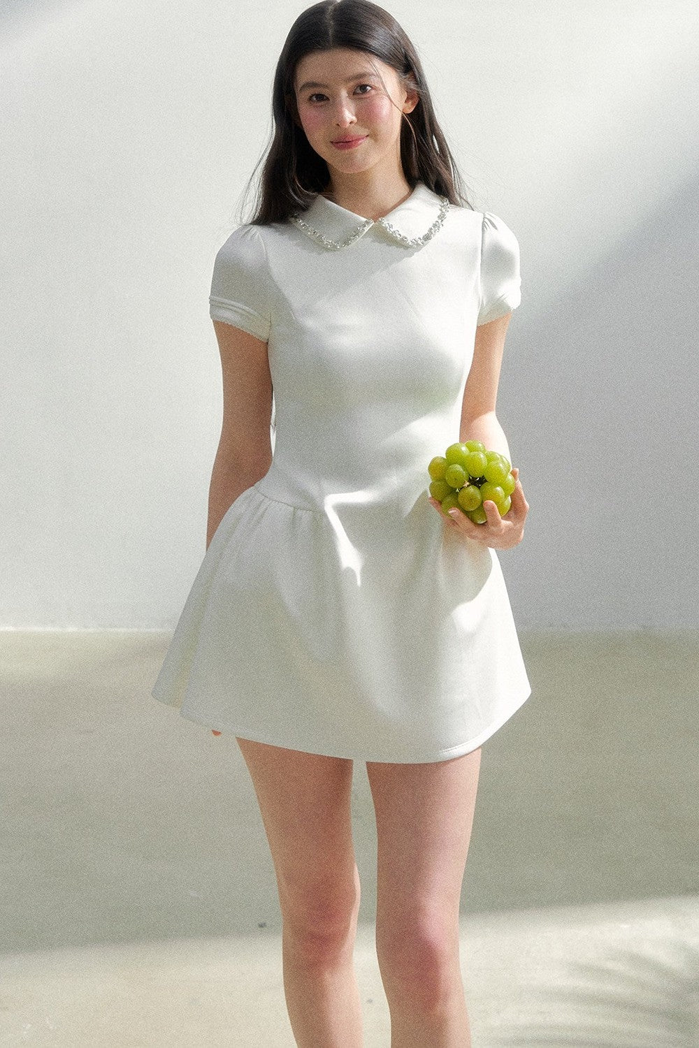 Retro Rhinestone Air Layer Dress