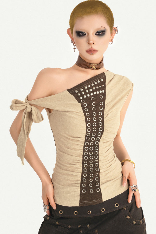 Off-Shoulder Tie-Up Top