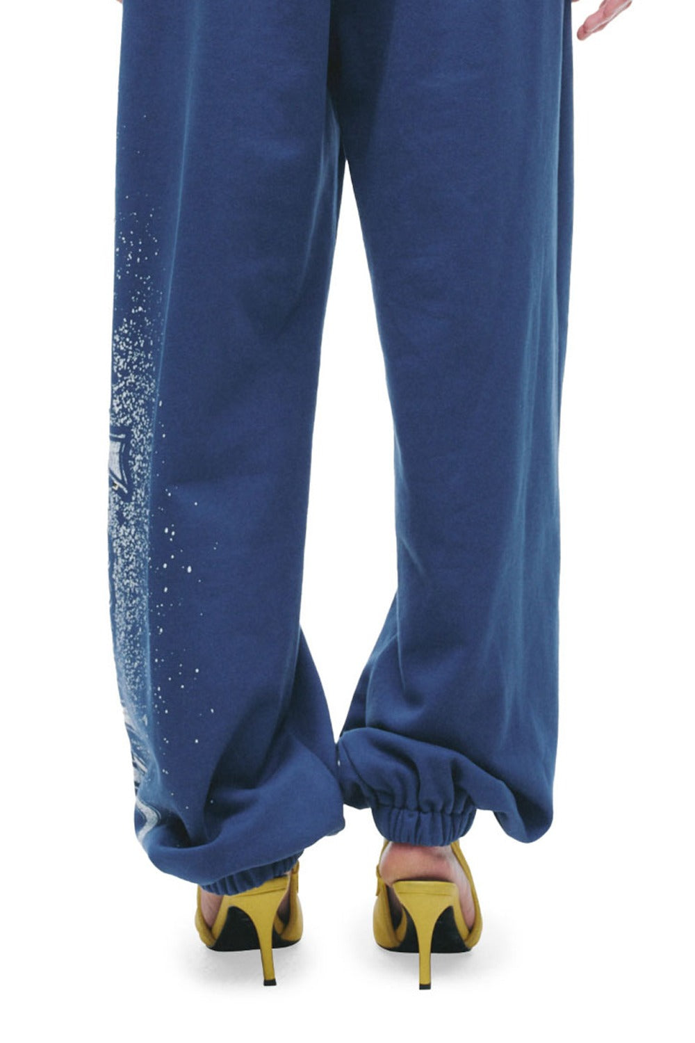 Distressed Print Sweatshirt and Pants Set-Up