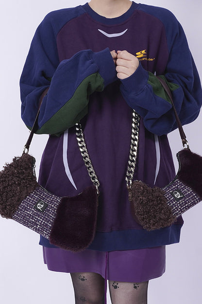 Y2K Color-Block Crossbody Bag