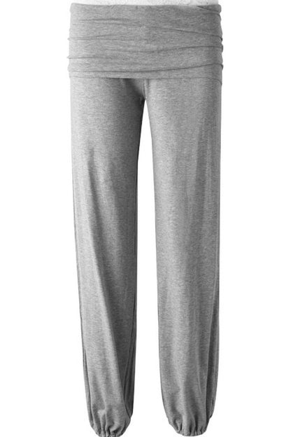 Lace Folded Waist Balloon Pants
