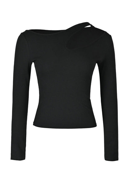 Long Sleeve Hollow Neck Base Layer T-Shirt