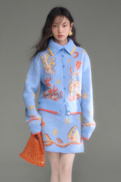 Bird Tulip Wool Knit Set-Up