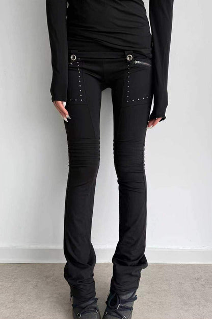 Straight-Leg Slightly Flared Stacked Base Layer Leggings