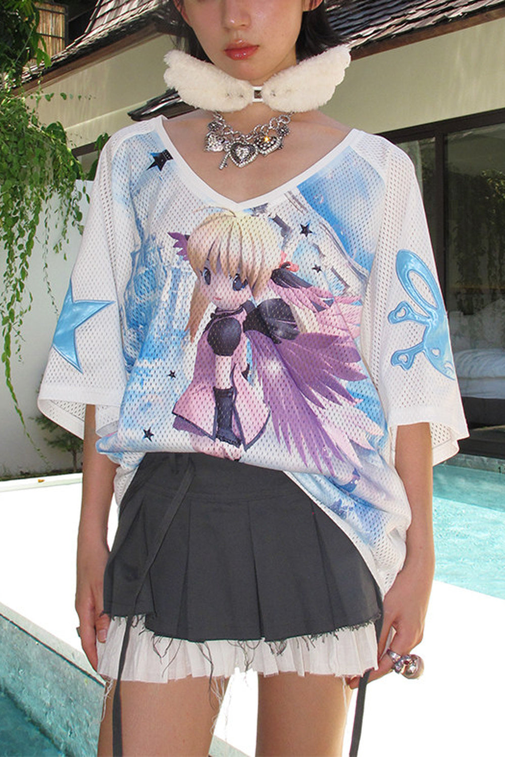 Angel Wings Rivet Choker