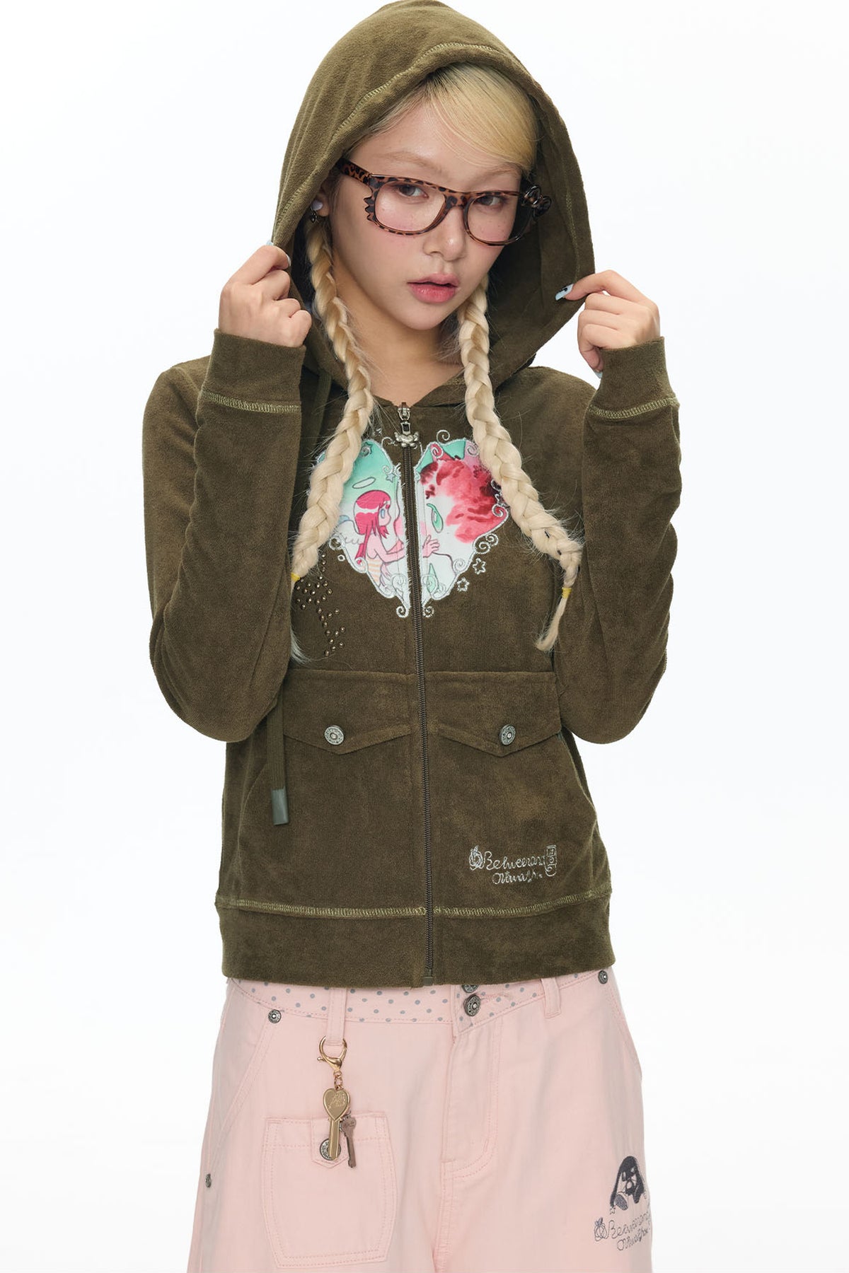 Vintage Green Swirl Heart Jacket