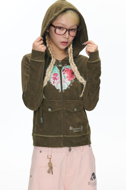 Vintage Green Swirl Heart Jacket