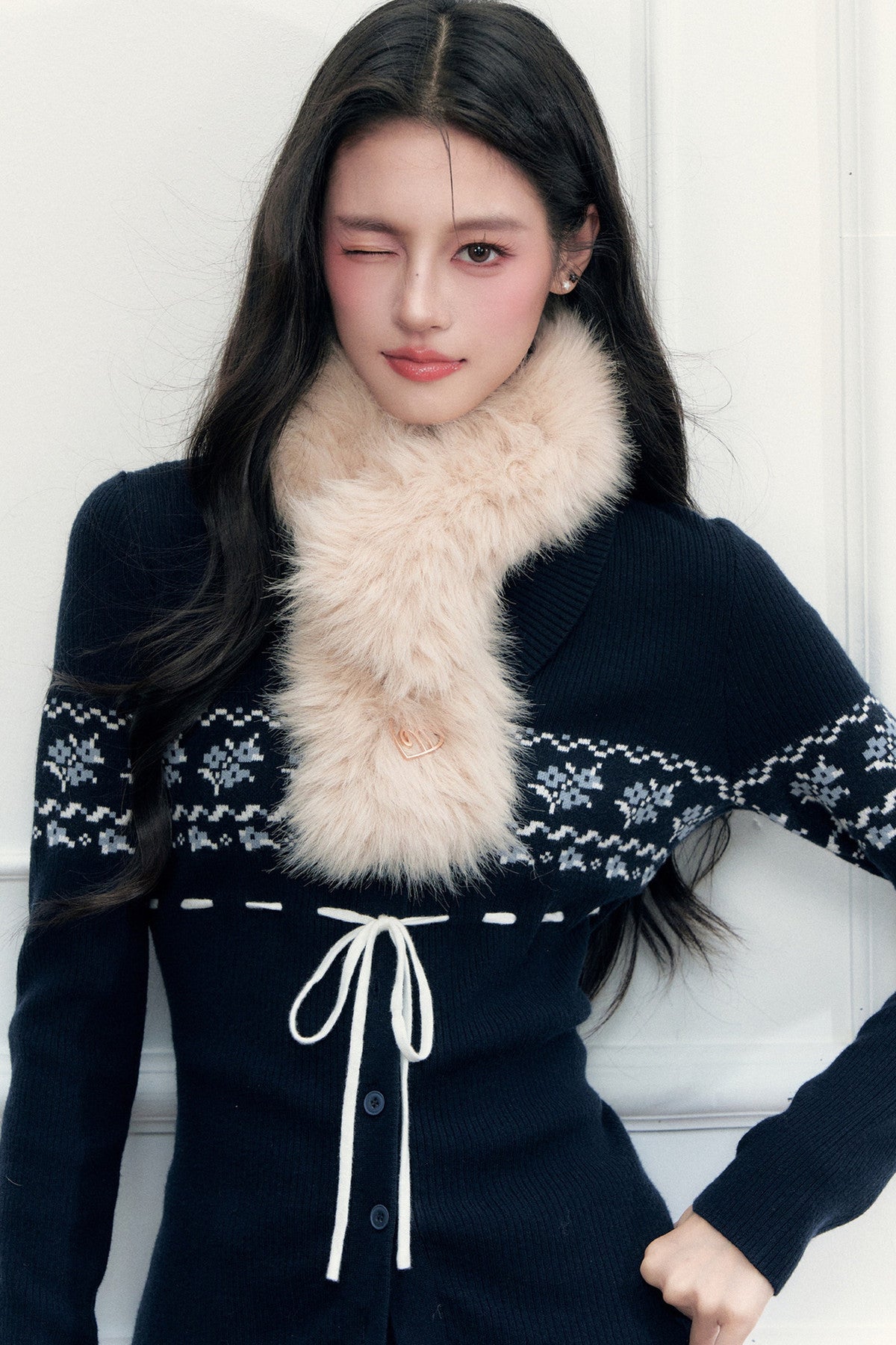 Short Faux Fur Scarf
