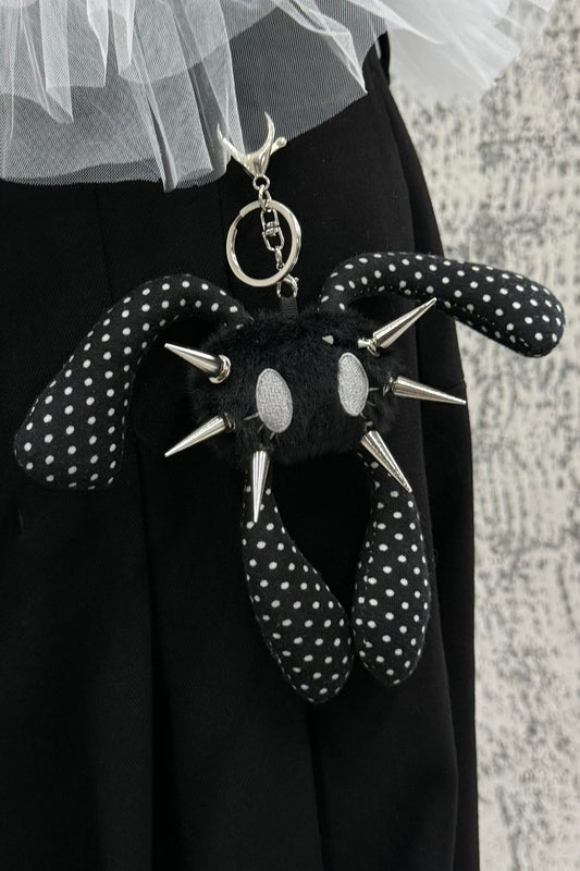 Four-Eared Rivet Polka Dot Rabbit Keychain