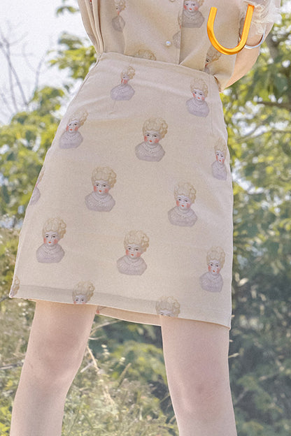 Hand-Painted Ceramic Doll Skirt