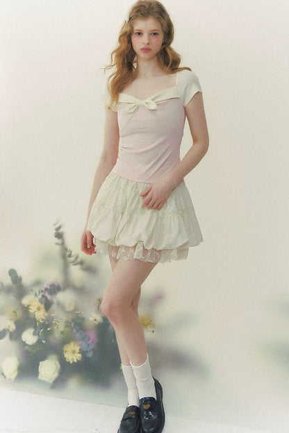 Preppy Bow Tie Blouse