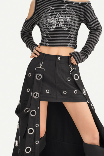 Deconstructed Multi-Pocket Workwear Skirt Set-Up