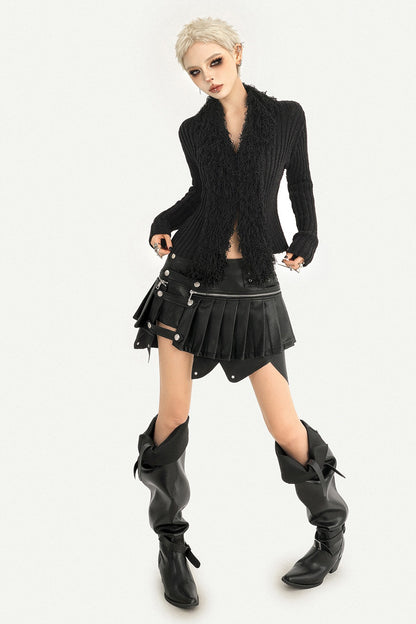 Retro Rock Knitted Cardigan Top