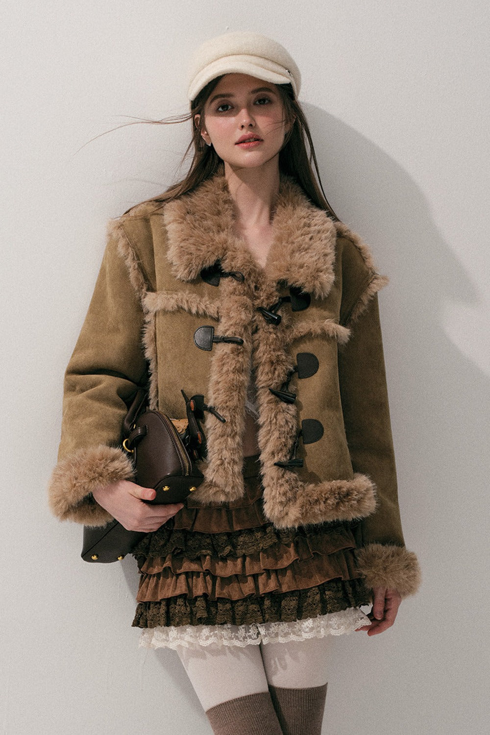 Caramel Eco-Fur Coat