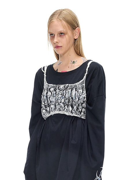 Thorn Punk Lace Tube Top