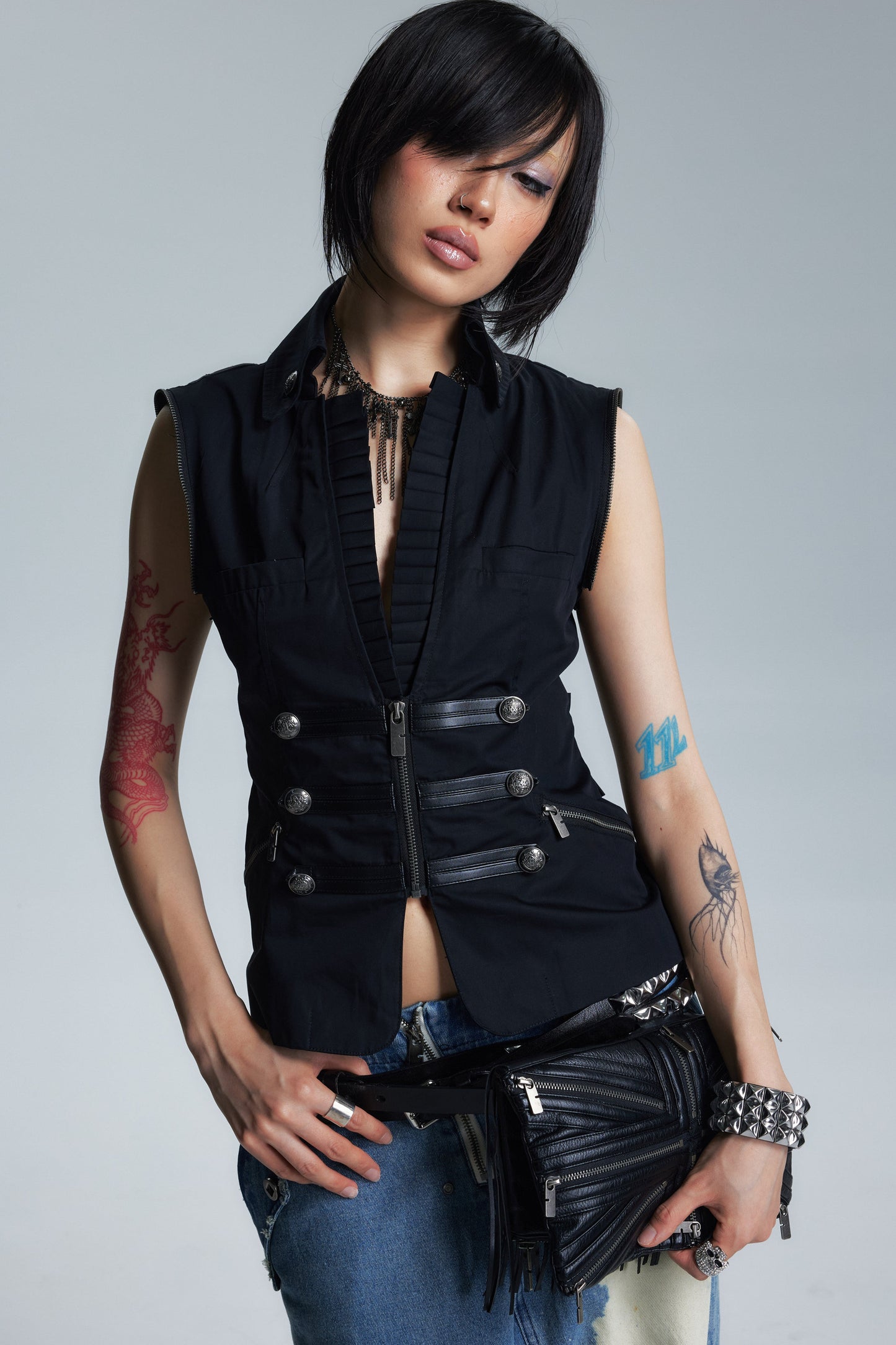 Space Lace Court Vest Jacket