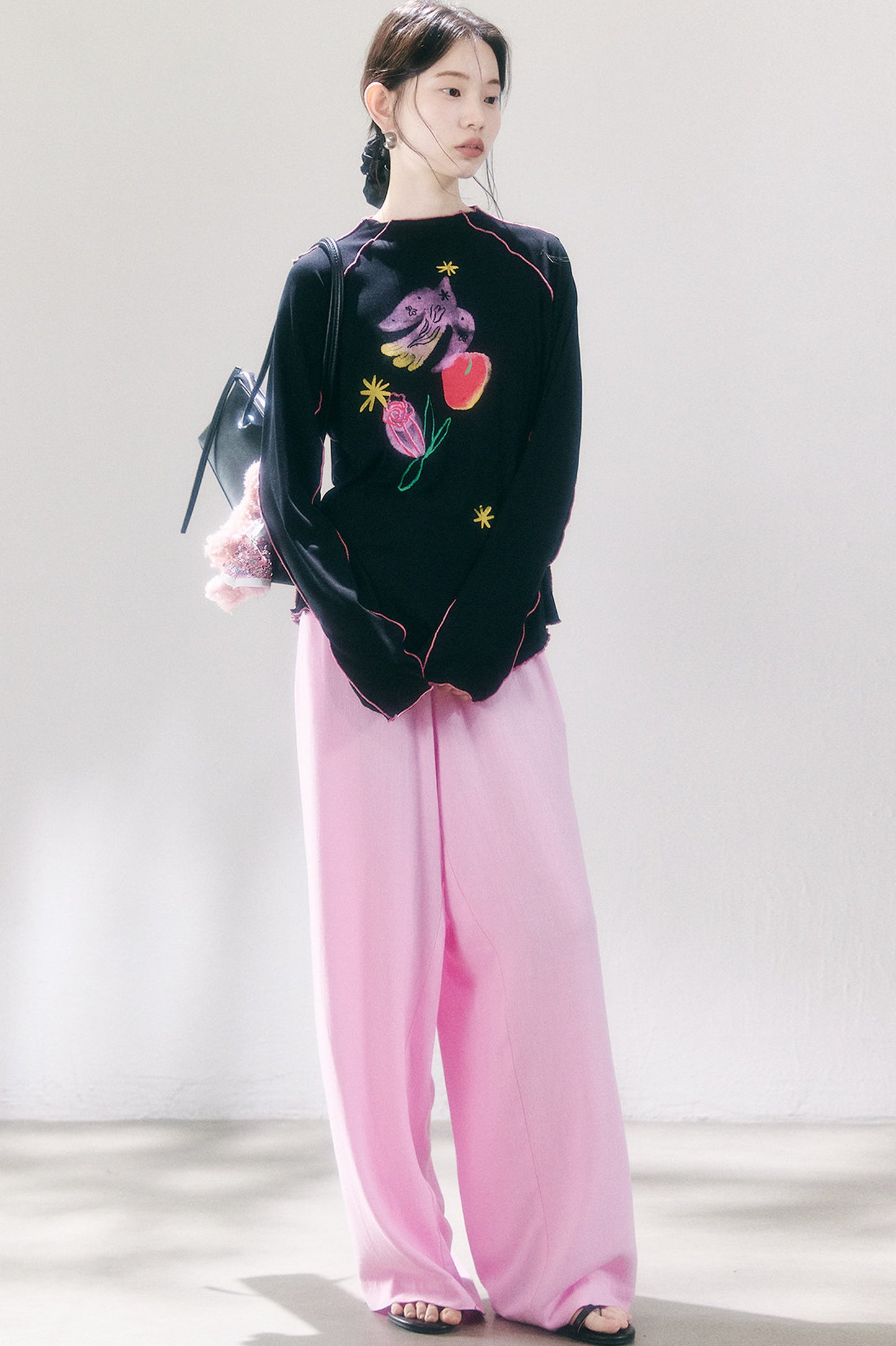 Linen Blend Air Wide-Leg Trousers